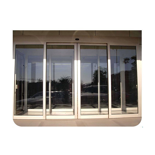 Automatic Sliding Entrance System for Hotels Interior Aluminum Glass Door Motor Finished Aluminum Opening Option